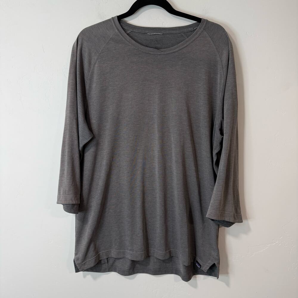 Patagonia Men's Nine Trails Bike Jersey‎ Half Sleeve Top Gray XL